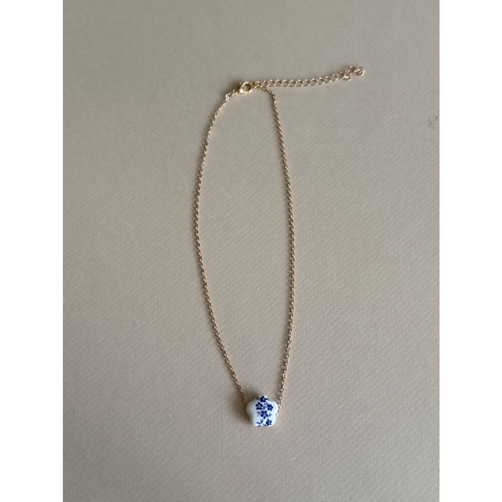 Boho flower necklace #2496